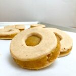 Brown butter cookie filled with pineapple jam