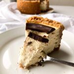 Slice of mascarpone cheesecake